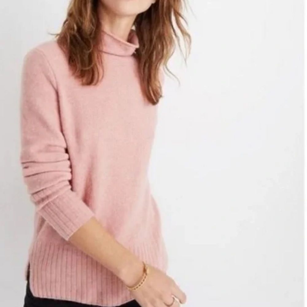 ‎Madewell Marino wool blend mock neck sweater